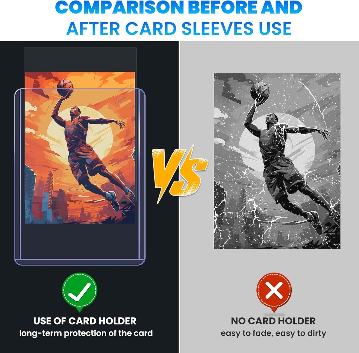 Hot 200 Card Sleeves Top Loaders for Cards, 3" x 4" Hard Plastic Toploaders, Baseball Card Protectors, Trading Card Holder for Football Sports Cards (100 Toploaders + 100 Penny Sleeves)