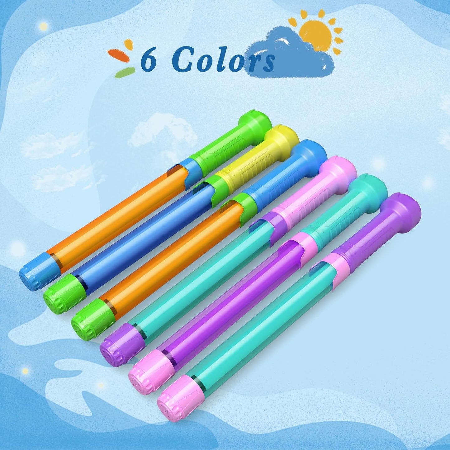 Hot 12 Pack Water Gun Soaker Blaster - Bulk Squirt Guns Kids Adults Pool Toys | Outdoor Swimming Pool Summer Beach Activity Fighting Party Game