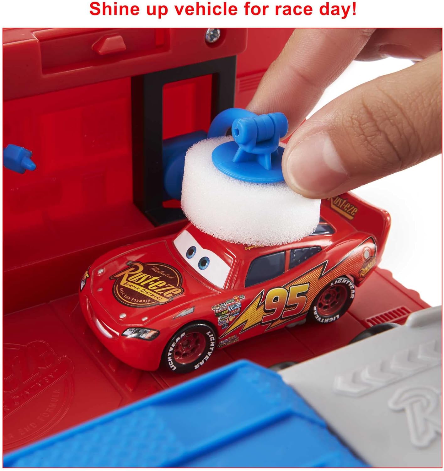HotMattel Disney and Pixar Cars Transforming Mack Playset | 2-in-1 Toy Truck & Tune-Up Station with Launcher, Lift & More, Movie-Inspired Graphics