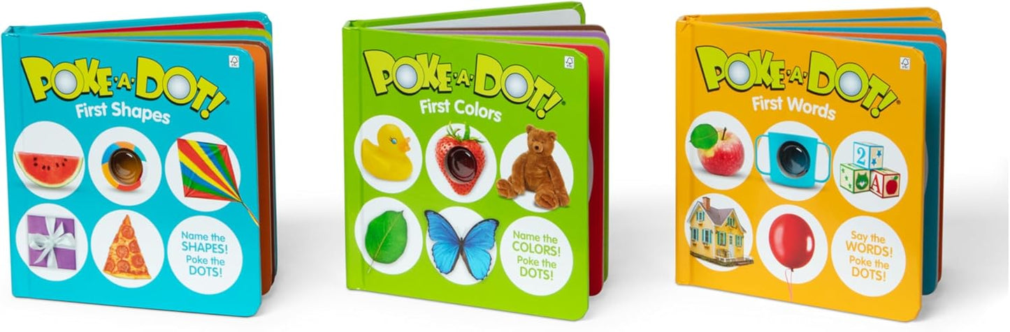 Hot Melissa & Doug Poke-a-Dot! 3Pk First Words, Shapes & Colors, Interactive Children's Board Books with Buttons to Pop, Educational Sensory Toy for Toddlers & Preschoolers Ages 1+