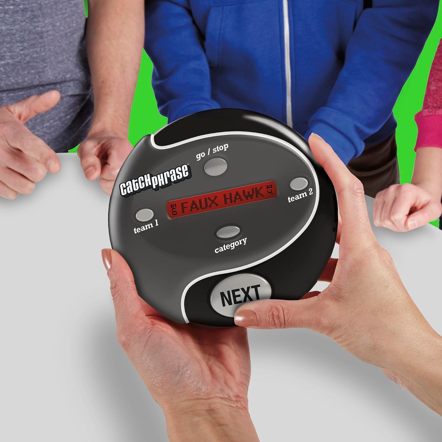 HotHasbro Gaming Catch Phrase Electronic Game | Fun Active Handheld Party Games for Adults, Teens, and Kids | 4 or More Players, 2 Teams | Portable Summer Travel Activities | Ages 12+ (Amazon Exclusive)