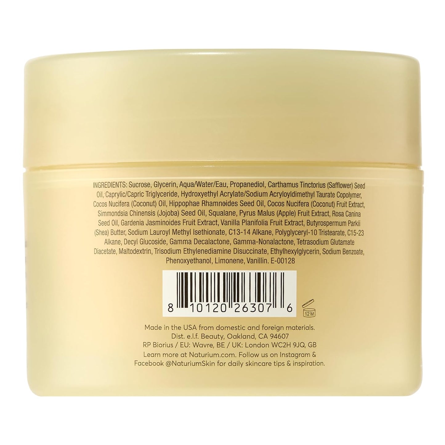 HotNaturium Glow Getter Body Scrub, Exfoliating Sugar Crystals with Linoleic-Rich Oils, Glycerin & Squalane, 226 g / 8 oz