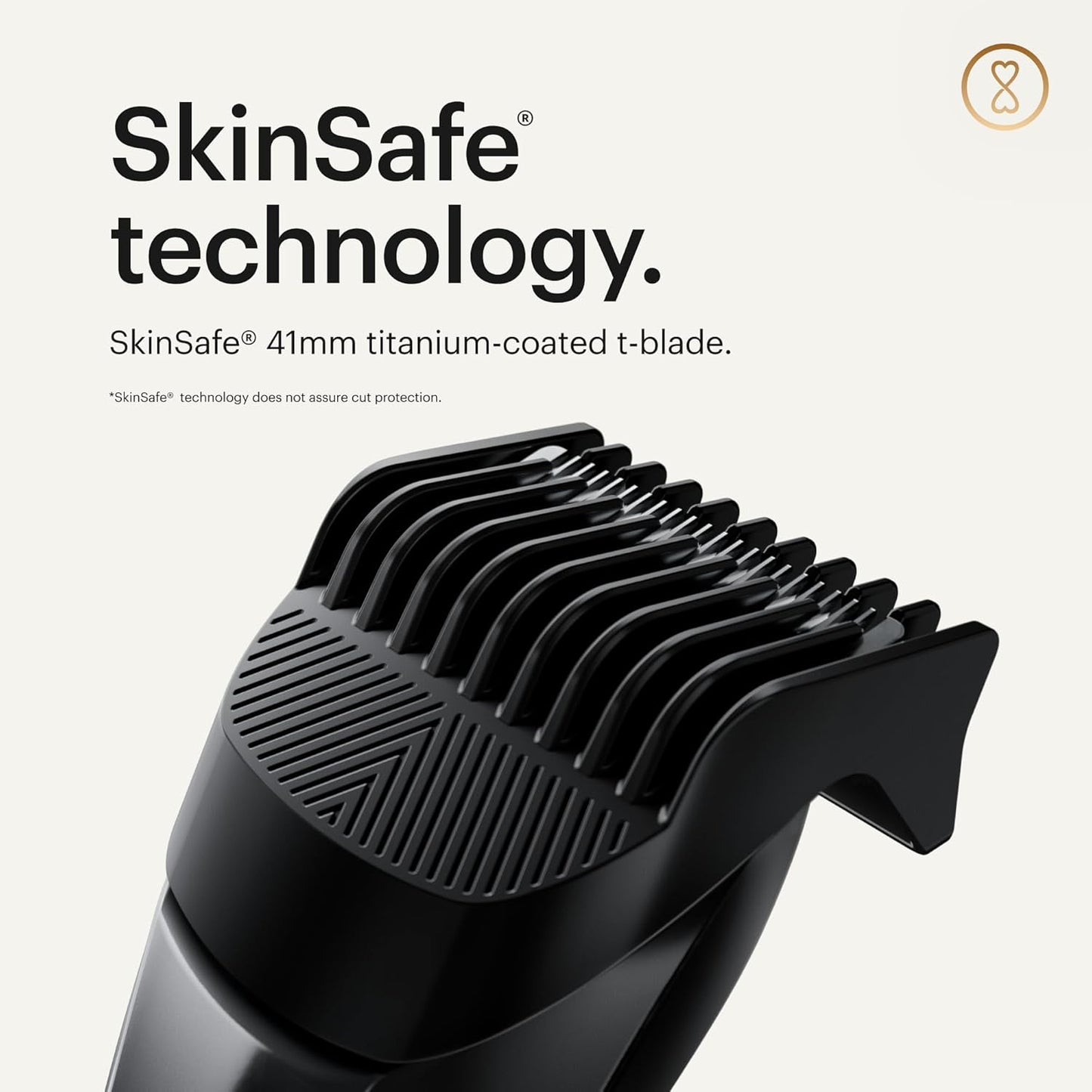 HotMANSCAPED® The Beard Hedger® Men's Premium Beard Trimmer, 20 Length Adjustable Blade Wheel, Stainless Steel T-Blade for Precision Facial Hair Trimming, Cordless Waterproof Wet/Dry Clipper