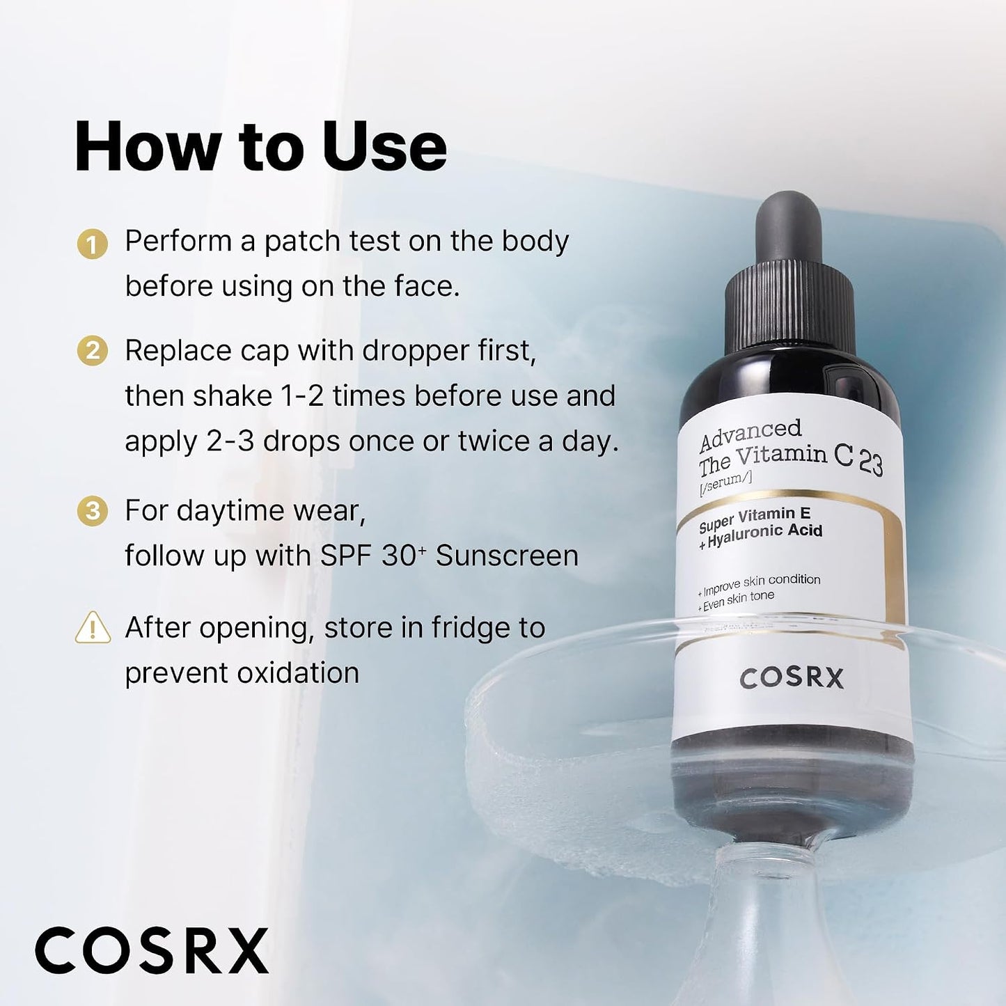 HotCOSRX Advanced Pure Vitamin C 23% Serum with Vitamin E & Glutathione, Korean Vitamin C Serum for Fine Lines, Uneven Skin Tone & Dull Skin, 0.7oz, Korean Skin Care
