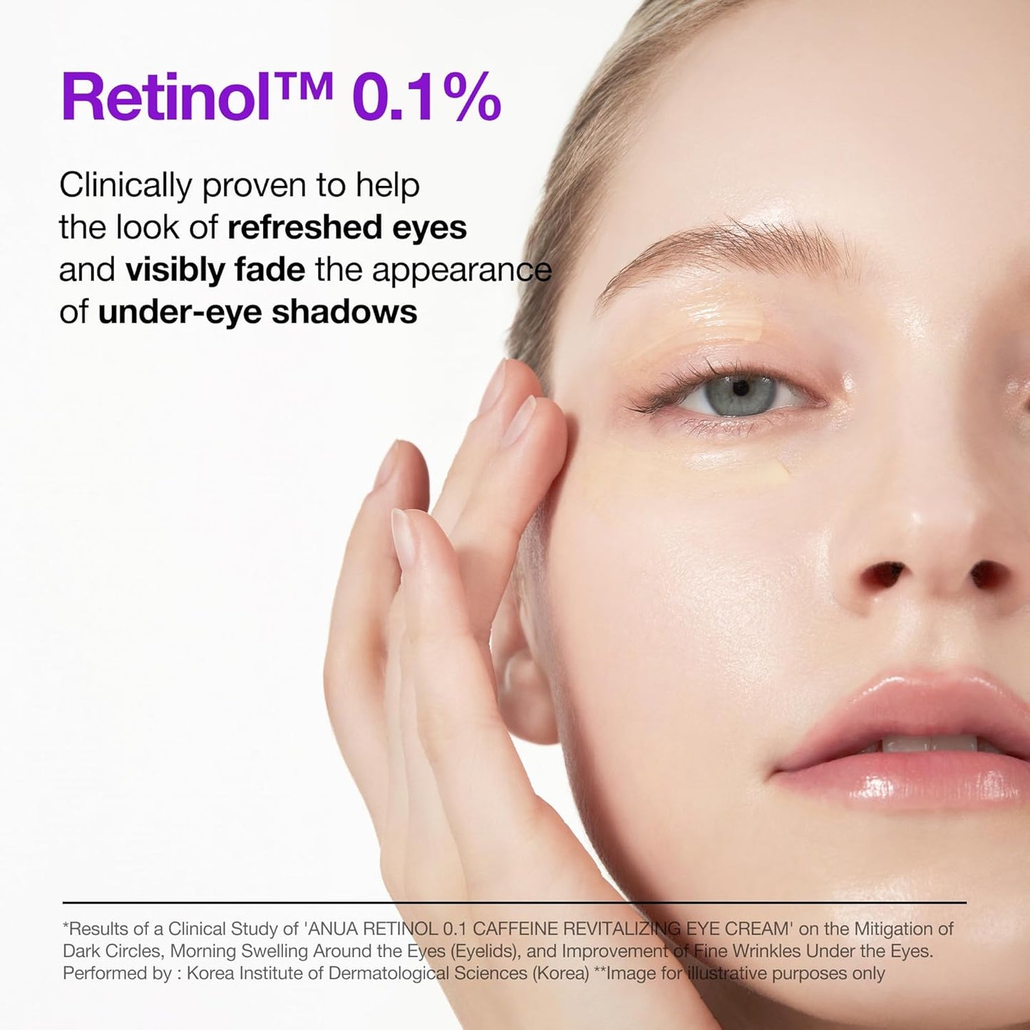 HotAnua Retinol 0.1 Caffeine Revitalizing Eye Cream, Lightweight Formula for Dark Circles & Puffiness, Hydrating for Sensitive Skin, Korean Skincare,1.05 fl oz