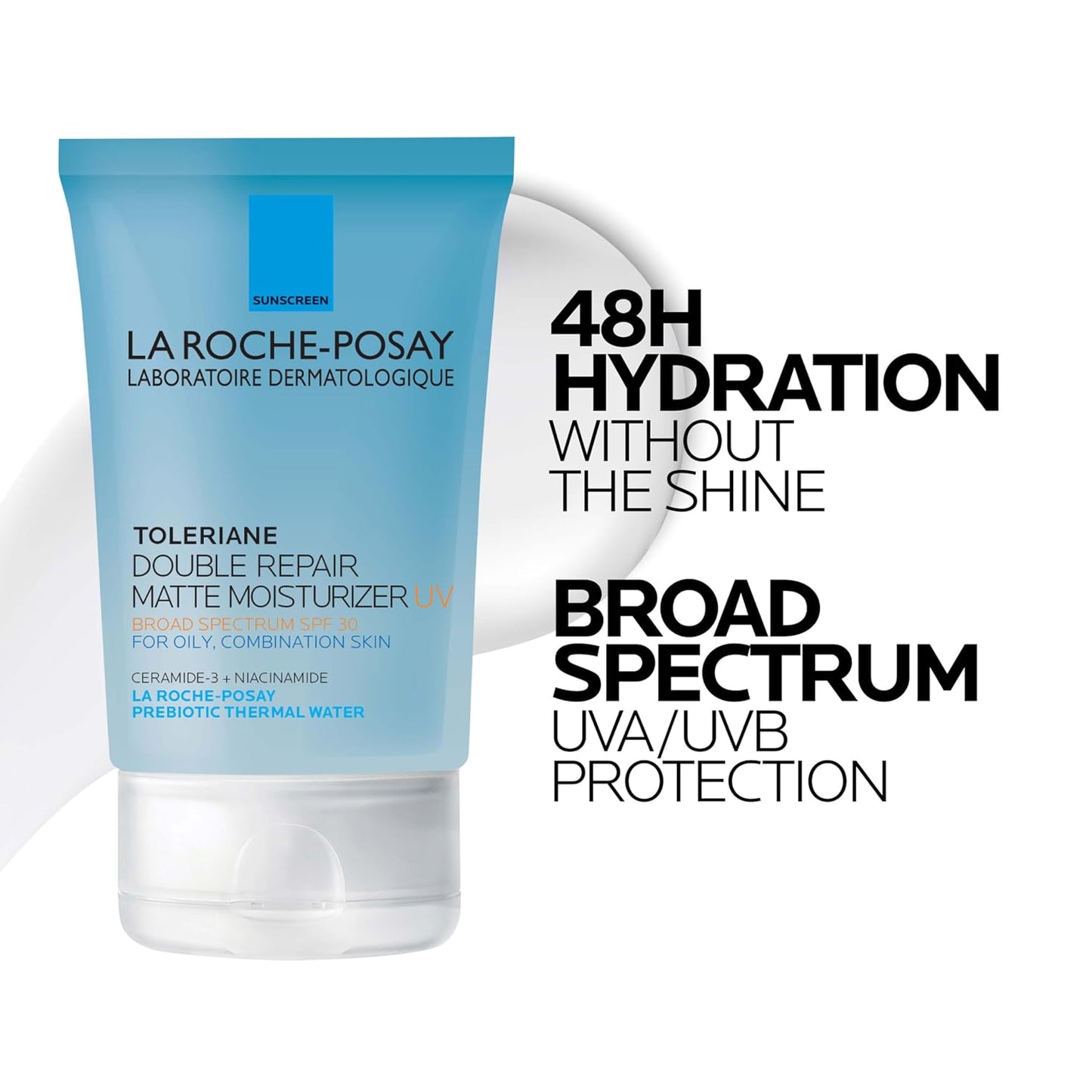 HotLa Roche-Posay Toleriane Double Repair Matte Face Moisturizer, Daily Moisturizer For Oily Skin With Ceramide And Niacinamide For All Skin Tones, Oil Free, Non-Comedogenic, Available with SPF 30