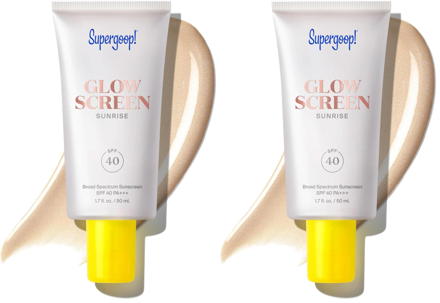 HotSupergoop! Glowscreen SPF 40 - Glowy Primer + Broad Spectrum Tinted Sunscreen - Helps Filter Blue Light - Hydration - Hyaluronic Acid & Vitamin B6