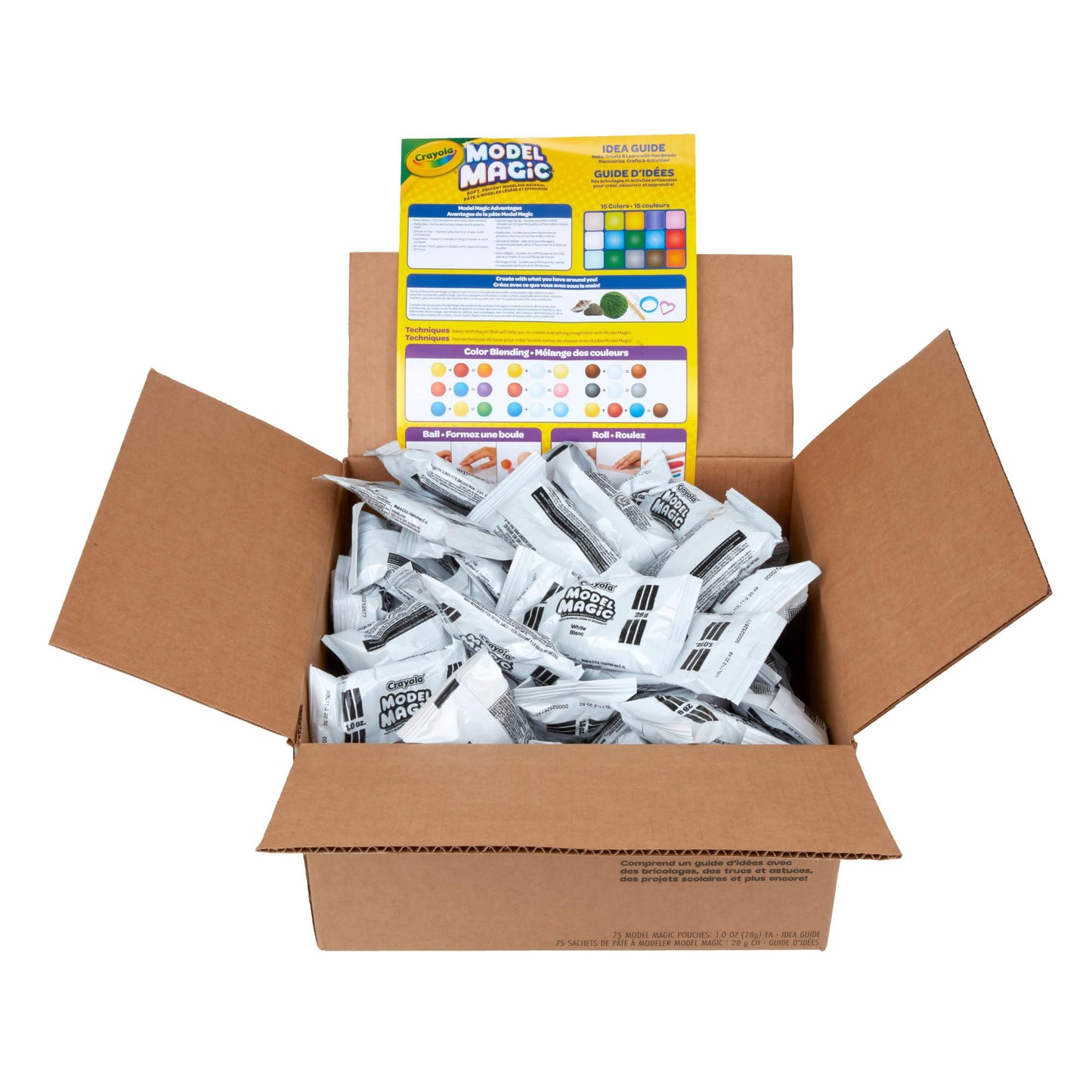 HotCrayola Model Magic - White (75ct), 1oz Modeling Air Dry Clay Alternative, Teacher Classroom Must Haves, Bulk School Supplies for Kids, 3+