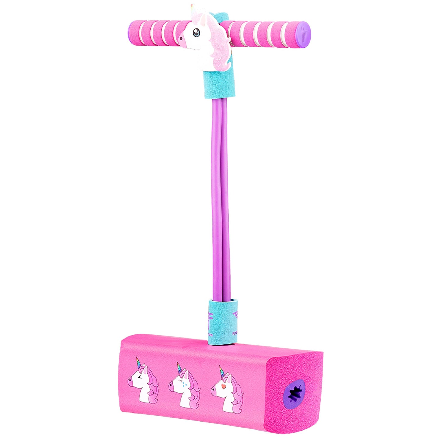 HotFlybar My First Foam Pogo Jumper for Kids Fun and Safe Pogo Stick, Durable Foam and Bungee Jumper for Ages 3 and up Toddler Toys, Supports up to 250lbs (Blue)
