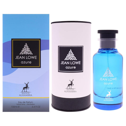 Hot Maison Alhambra Jean Lowe - Azure for Unisex - 3.4 oz EDP Spray | Citrus, Fresh, Spicy, Amber – Long-Lasting Fragrance for Unisex, 3.4 Ounce / 100 ml