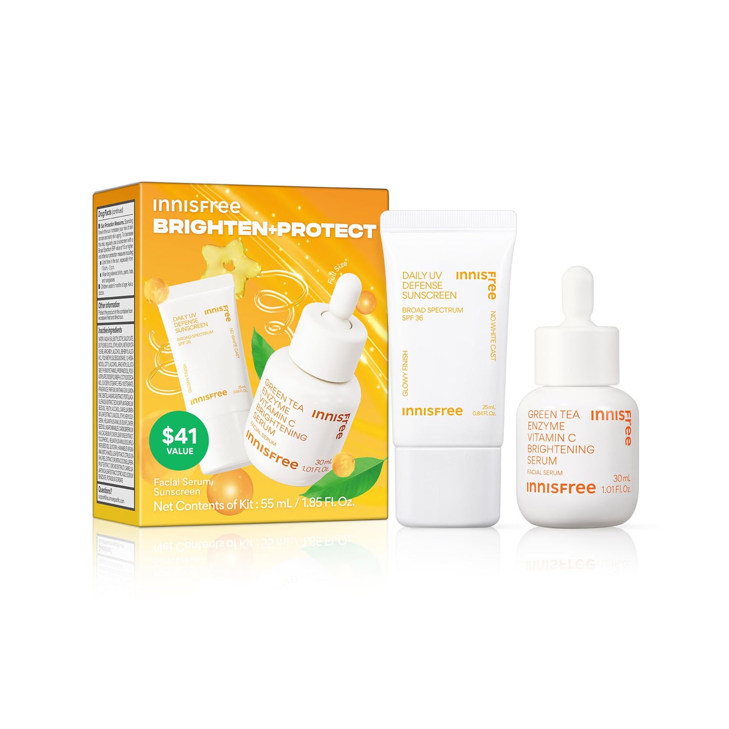 Hotinnisfree Daily UV Defense SPF 50+ PA++++ Korean Face & Body Sunscreen, Broad Spectrum, Invisible Finish, No White Cast, Lightweight, Hydrating