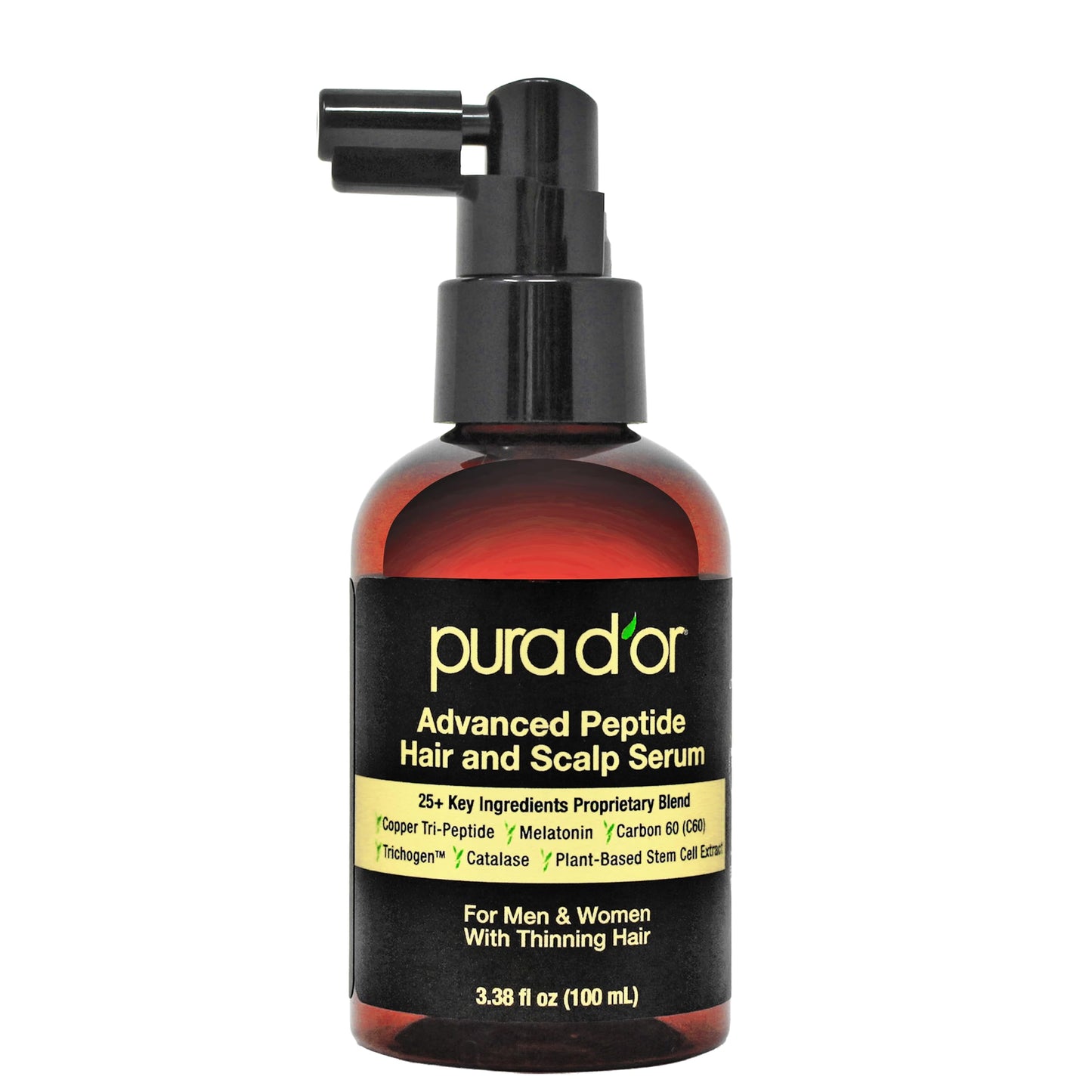 HotPURA D'OR ORGANIC Rosehip Seed Oil 100% Pure Cold Pressed USDA Certified For Hair, Skin, Scalp, Anti Aging Face & Body - Hexane Free Glass Bottle - 4 Oz - Hair Regrowth Tonic