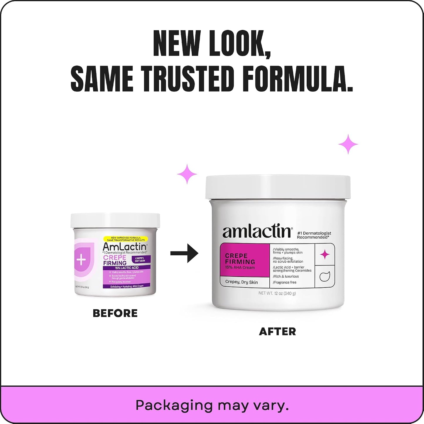 HotAmLactin Crepe Firming Body Cream, 15% Lactic Acid, 12 oz | 15% lactic acid body cream exfoliates, moisturizes and helps improve the look of crepey skin for firmer-looking texture.