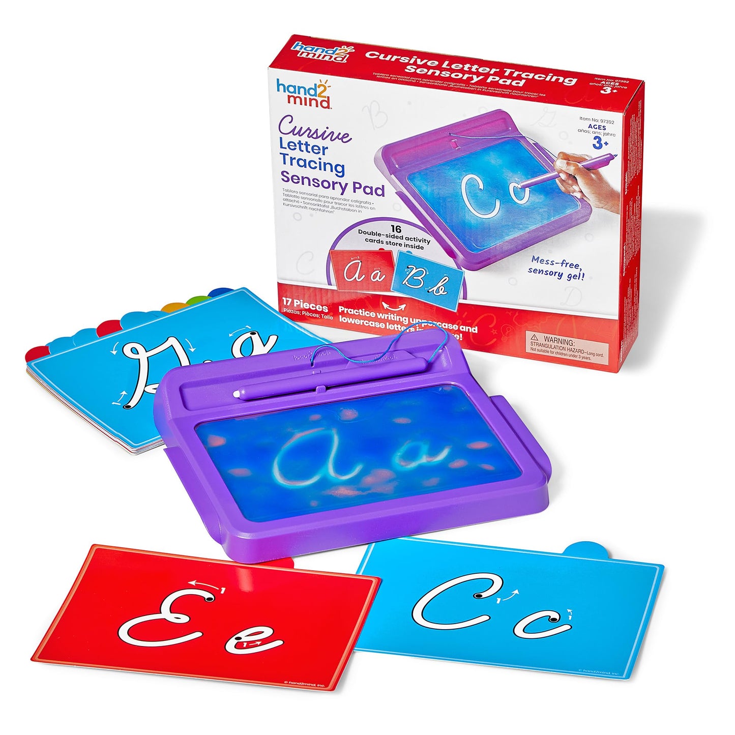 Hothand2mind Letter Tracing Sensory Pad, Reusable Handwriting Practice for Kids 3-5, Learn to Write, Letter Tracing Board, Toddler Writing Practice, Montessori Alphabet Toys, Preschool Learning Toys