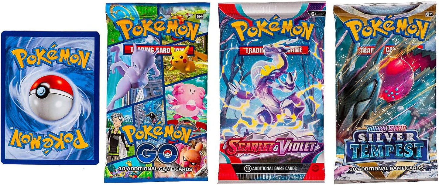 HotPokemon TCG: 3 Booster Packs & 1 Random Foil | Includes 3 Blister Packs of Random Cards & 1 Individually Packed Holofoil Promo Card, 097712556710