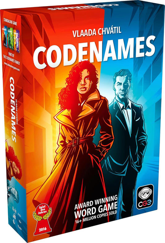 HotCGE Codenames Board Game (2nd Edition) | The Top Secret Word Association Party Game for Friends & Family Game Nights, 4+ Players
