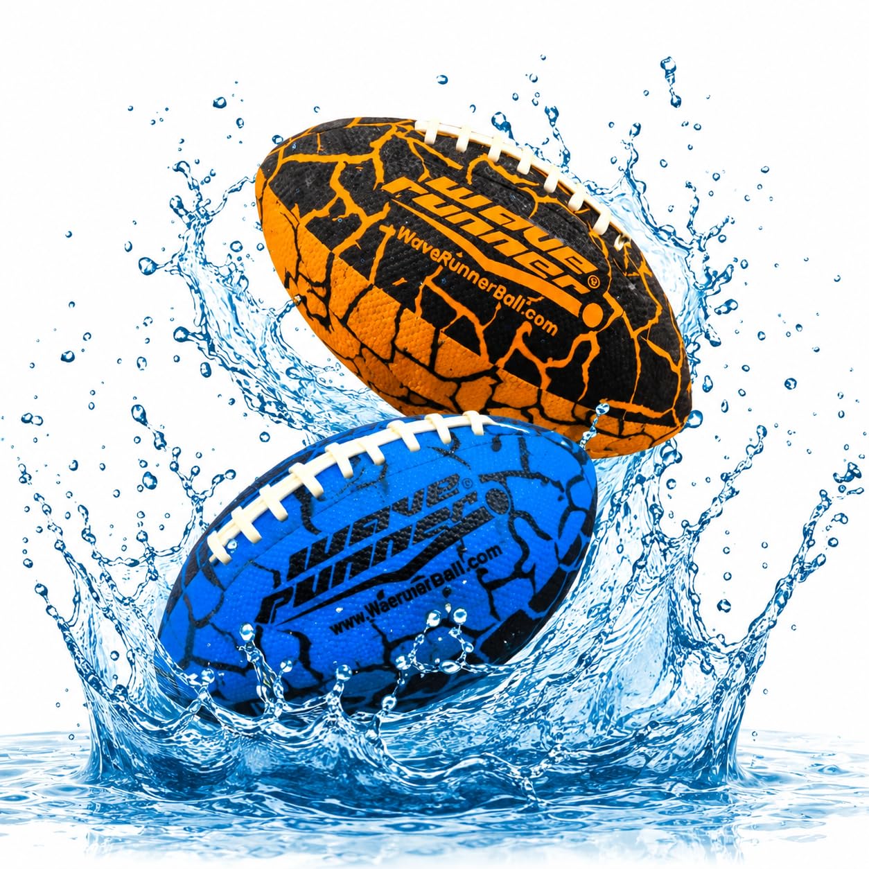 HotWave Runner Water Football for Pool and Beach | Waterproof Football for Outdoor Games for Adults, Teens, and Kids - Lightweight Pool Toys, Easy Wet Grip, Outdoor Summer Toy