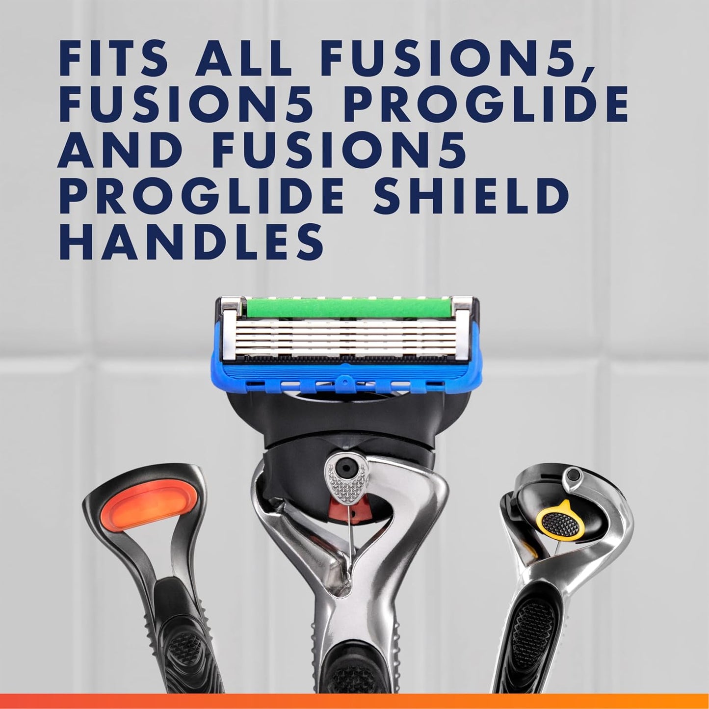 HotGillette Fusion5 ProGlide Men's 5-Blade Razor Blade Refills with Precision Trimmer, 10 Count
