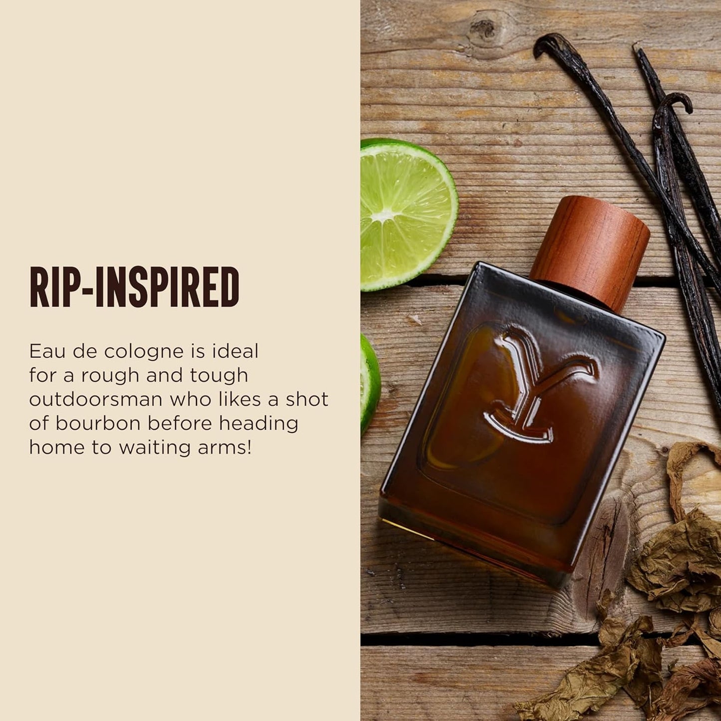 Hot Tru Western Yellowstone Ride Men’s Handcrafted Cologne Spray for Men, Raw Bergamot, Smoked Whiskey, Charred Vanilla & Rough‑Cut Tobacco, 3.4 fl oz (100 ml)