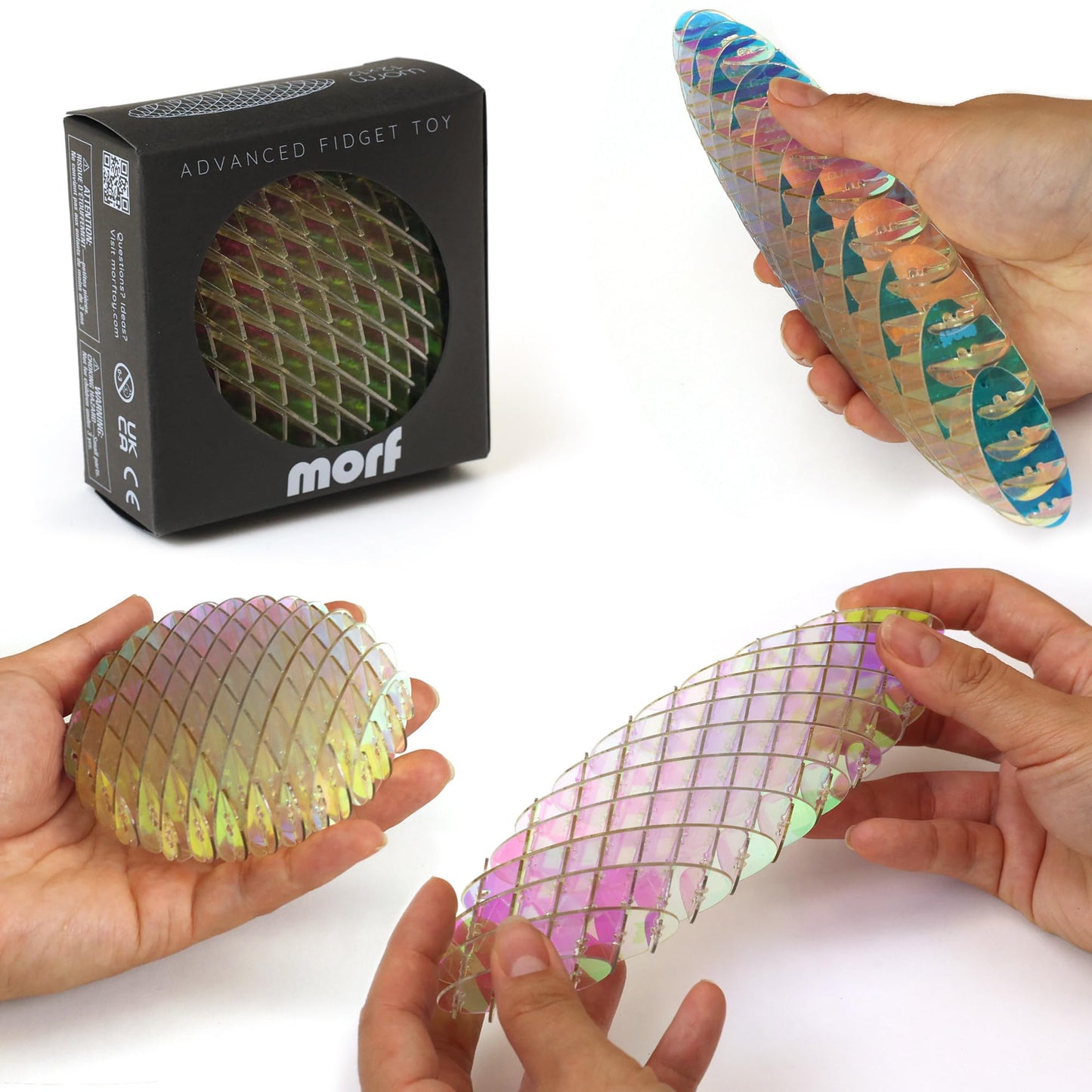 Hot Morf Fidget Worm Toy - Flexible 3D Sensory Slug Figgy Toy for Kids, Teens, and Adults – Stretchy, Quiet, Stress and Anxiety Relief, Focus - For Play, School, Work Gifts, Great For Classroom and Office