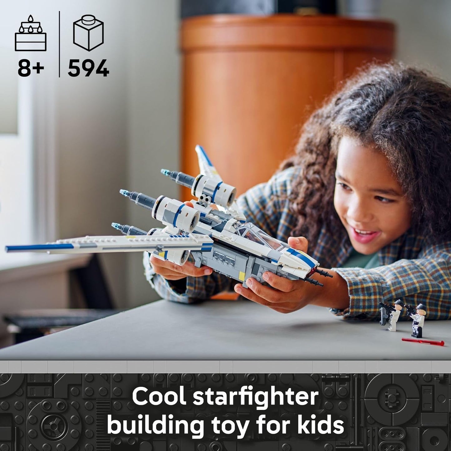 Hot LEGO Star Wars Rebel U-Wing Starfighter Building Set - Includes Cassian Andor, Dedra Meero and K-2SO - Model Action Toy - Birthday Gift Idea for Boys, Girls, Kids, Ages 8+ - 75399