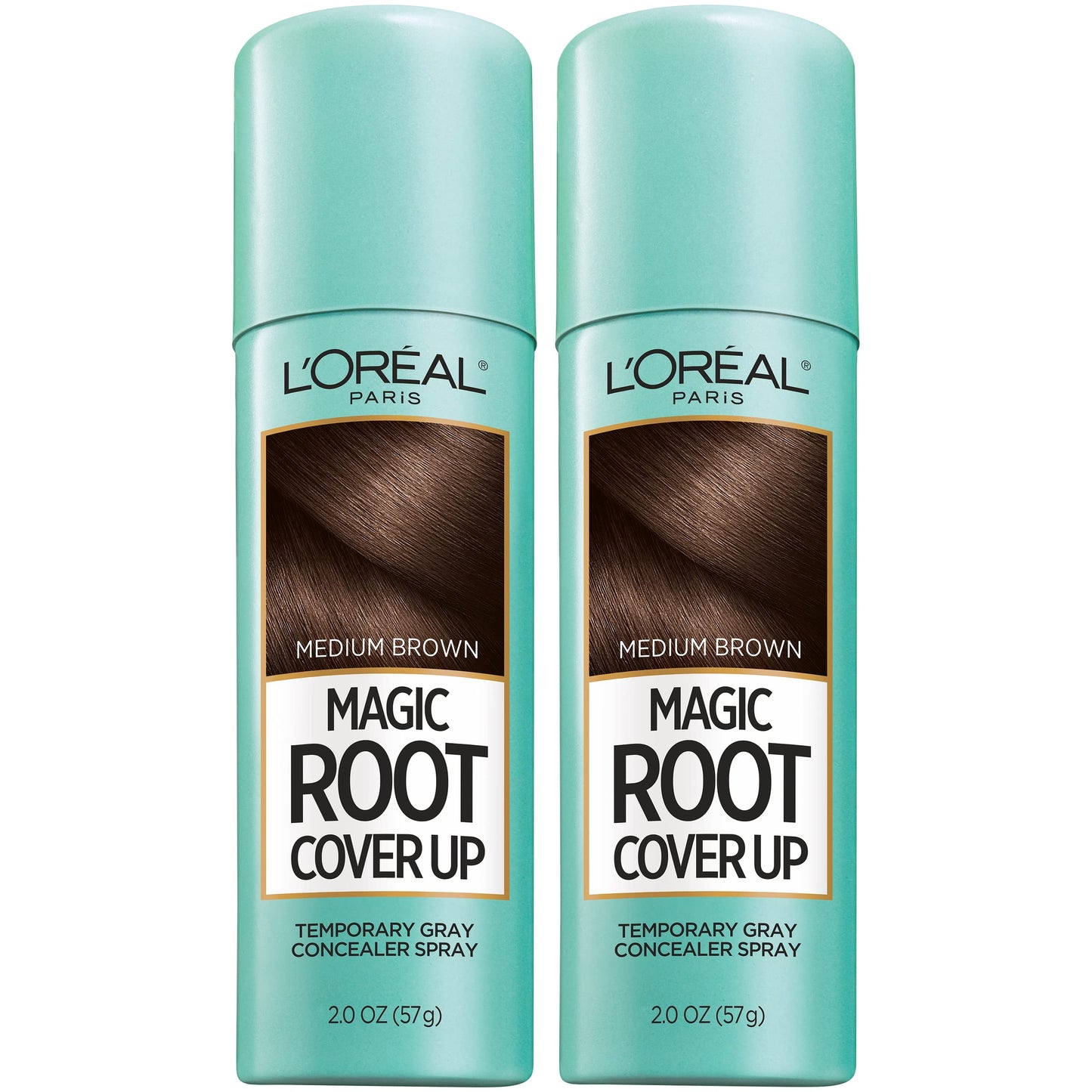HotL'Oreal Paris Magic Root Cover Up Gray Hair Spray, 100% Gray Hair Coverage with Buildable, Lightweight, Transfer-Resistant, and Temporary Formula, Ammonia-Free, Dark Brown, 2 oz (2 Count)