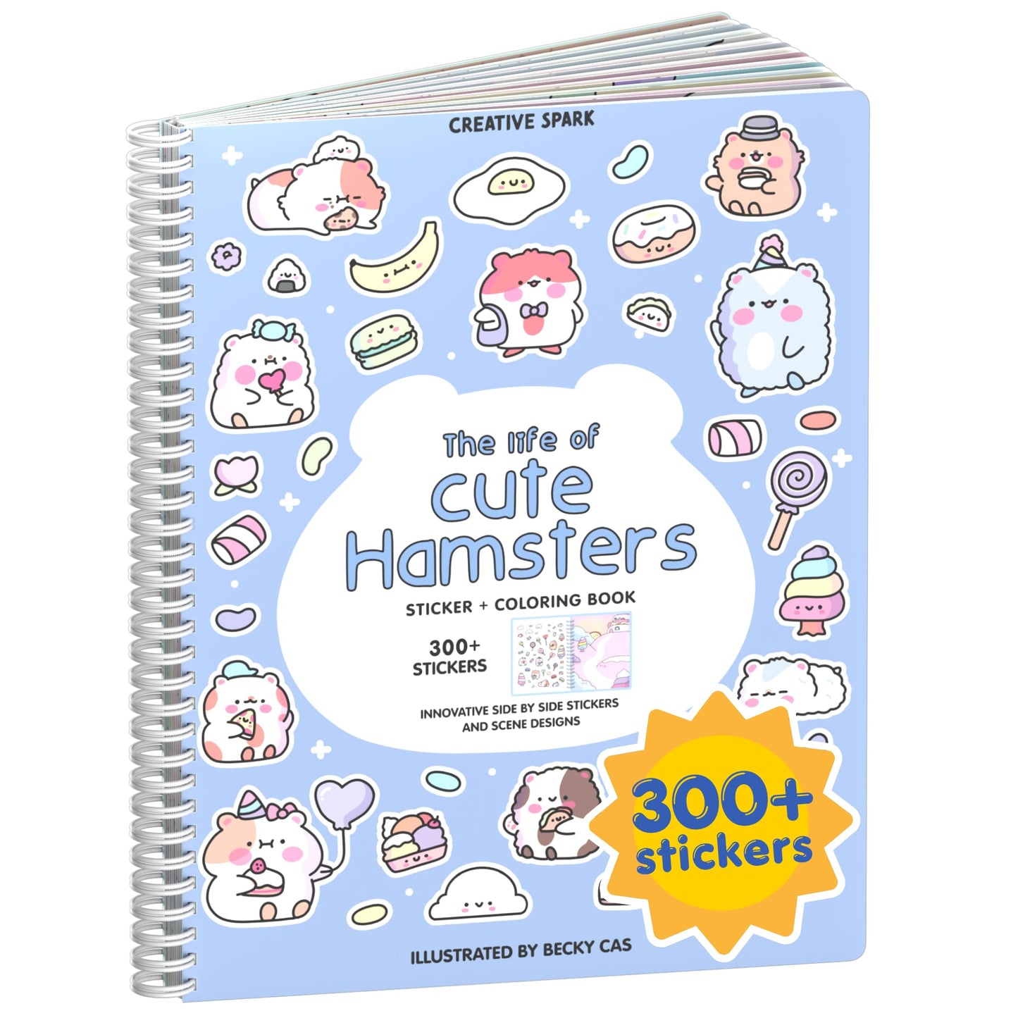 HotCars, Trucks, Planes & Trains 500+ Kids Sticker Book by Cupkin Fun Toddler Travel Activity Coloring and Sticker Book, Road Trip Essentials, 12 Coloring Pages + Scenes for Ages 2–8 Years