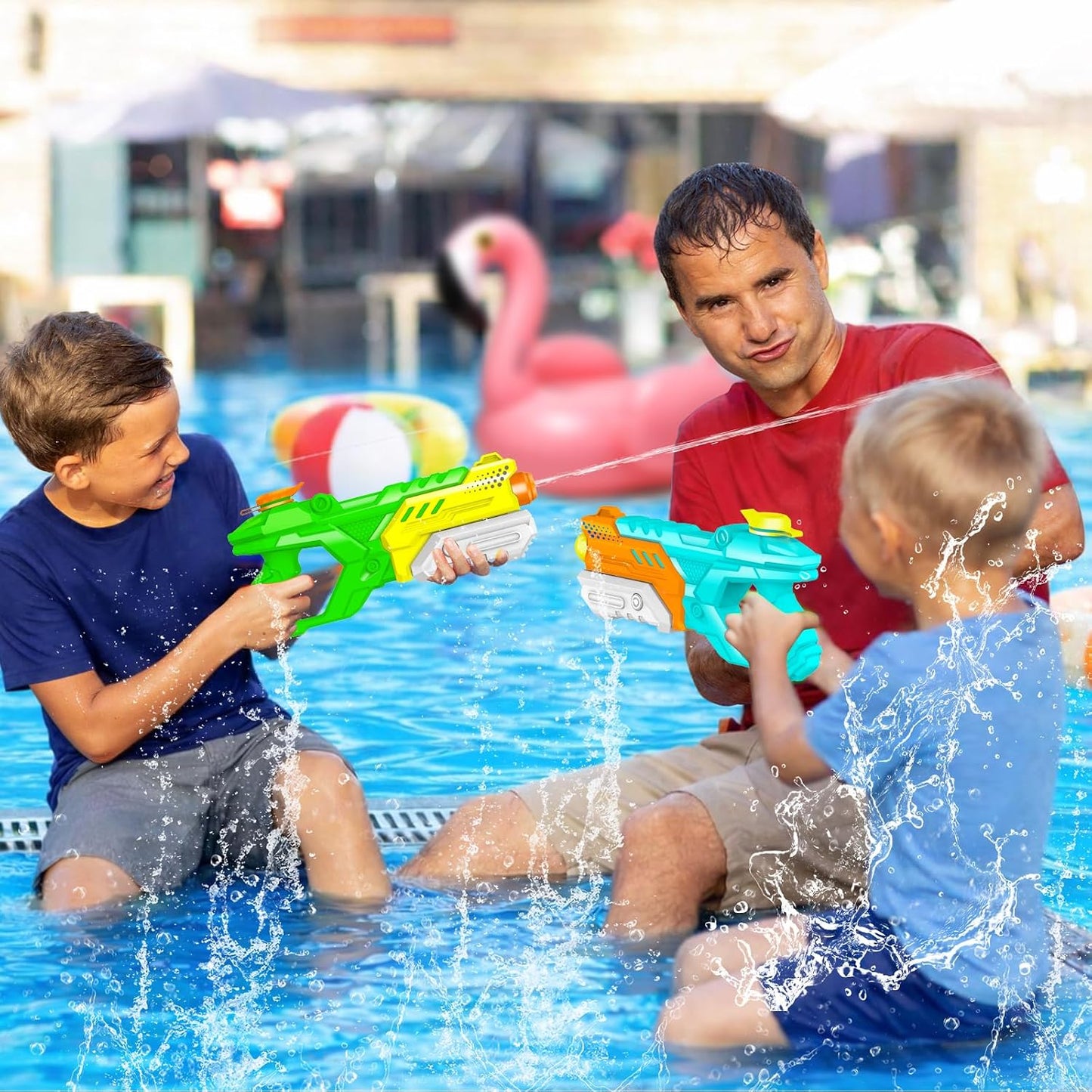 Hot Quanquer 600cc Water Guns for Kids & Adults - 6 Pack Super Squirt Blasters Soaker with Long Range, High Capacity Pump Action, Summer Swimming Beach Outdoor Water Fighting Play Pool Toys for Boys Girls