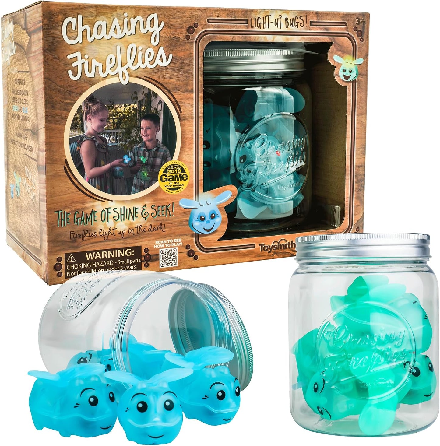 HotToysmith Chasing Fireflies Kids Game - The Game of Shine & Seek - Interactive Games for Kids - Indoor & Outdoor Game - for Ages 3+, Blue,Green