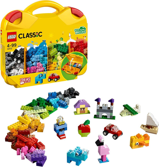 HotLEGO Classic Creative Suitcase 10713 - Includes Sorting Storage Organizer Case with Fun Colorful Building Bricks, Preschool Learning Toy for Kids, Boys and Girls Ages 4 Years Old and Up