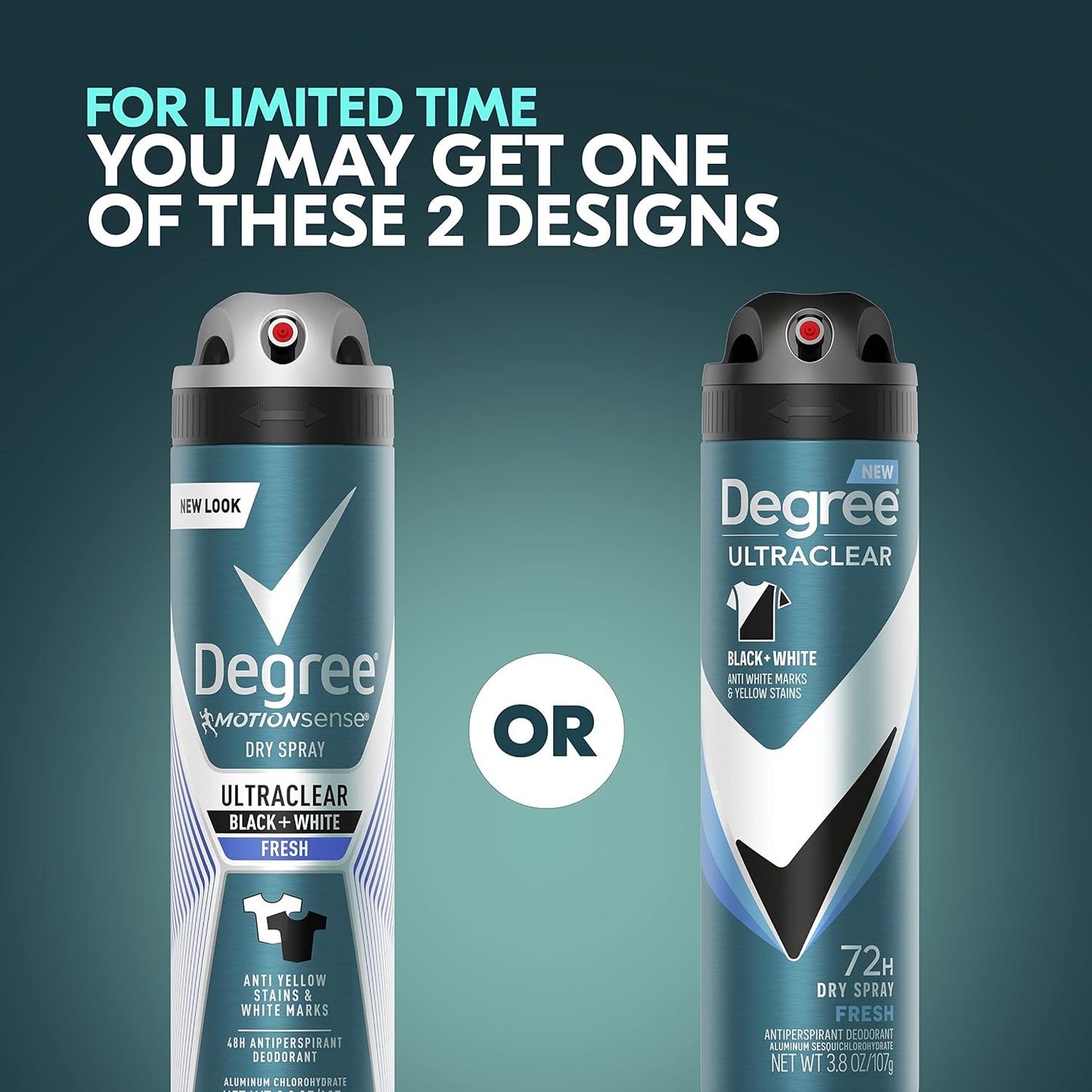 HotDegree Men Antiperspirant Spray Black + White 3 Count Protects from Deodorant Stains Instantly Dry Spray Deodorant 3.8 oz