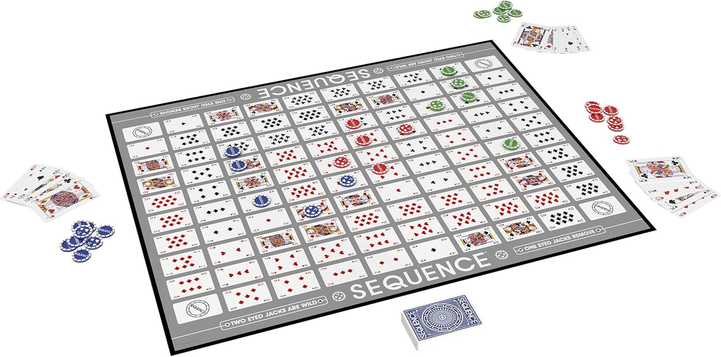 HotSequence Premium Edition - Stunning Set with Giant Board (20.25 x 26.25 inches), Exclusive Chips and Deluxe Cards by Goliath, Blue, for Ages 7+