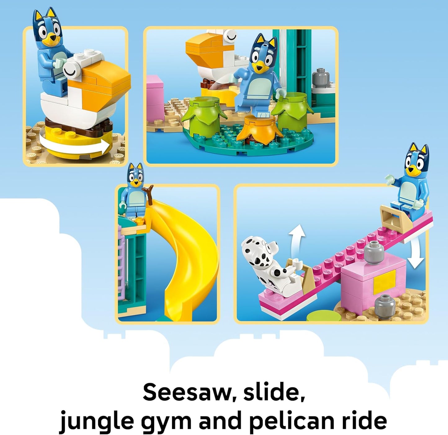 Hot LEGO Bluey Playground Fun with Bluey and Chloe Sensory Building Blocks - Preschool Pretend Play & Learning Toys for Kids - 4 Year Old Girl & Boy Birthday Gifts - 11201