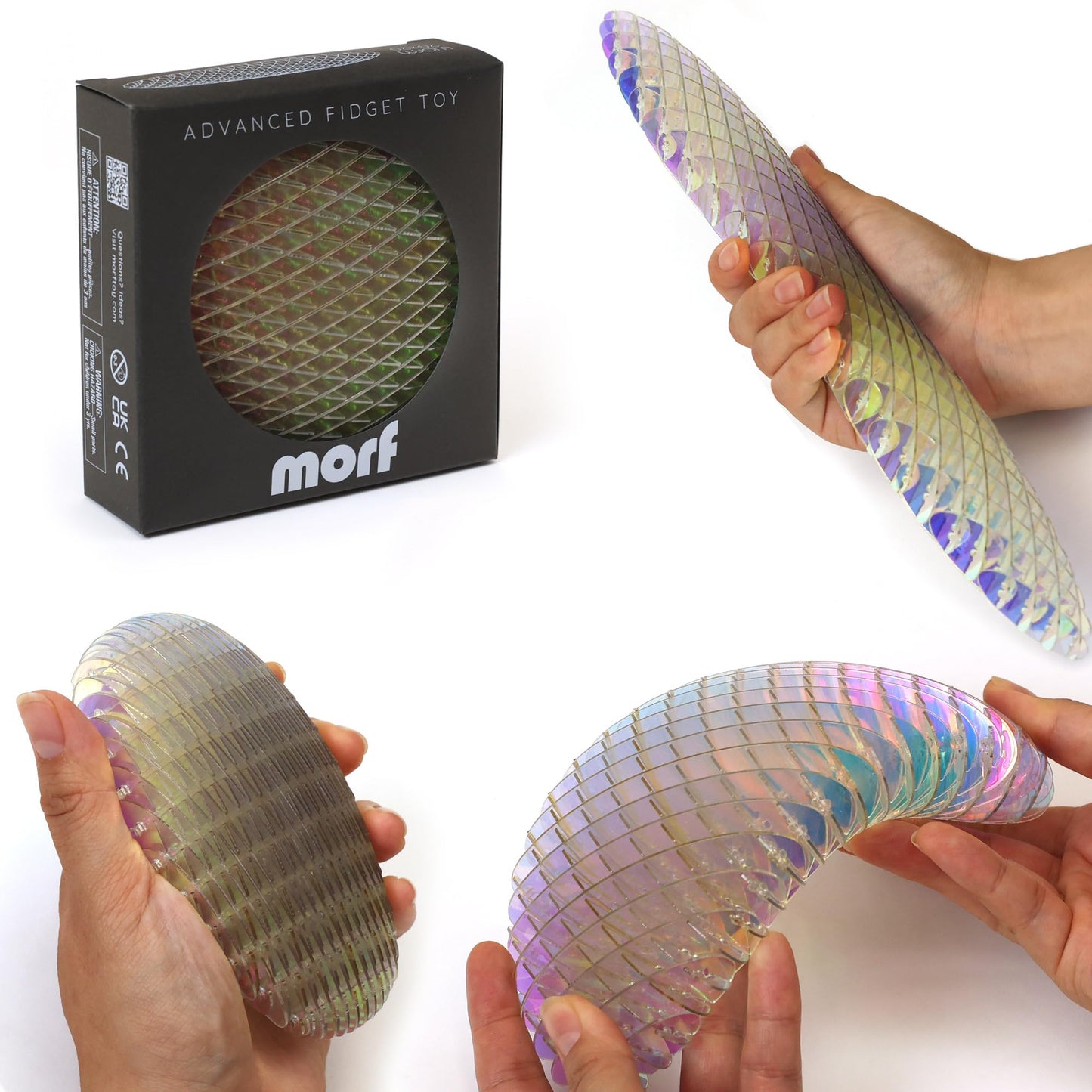 Hot Morf Fidget Worm Toy - Flexible 3D Sensory Slug Figgy Toy for Kids, Teens, and Adults – Stretchy, Quiet, Stress and Anxiety Relief, Focus - For Play, School, Work Gifts, Great For Classroom and Office