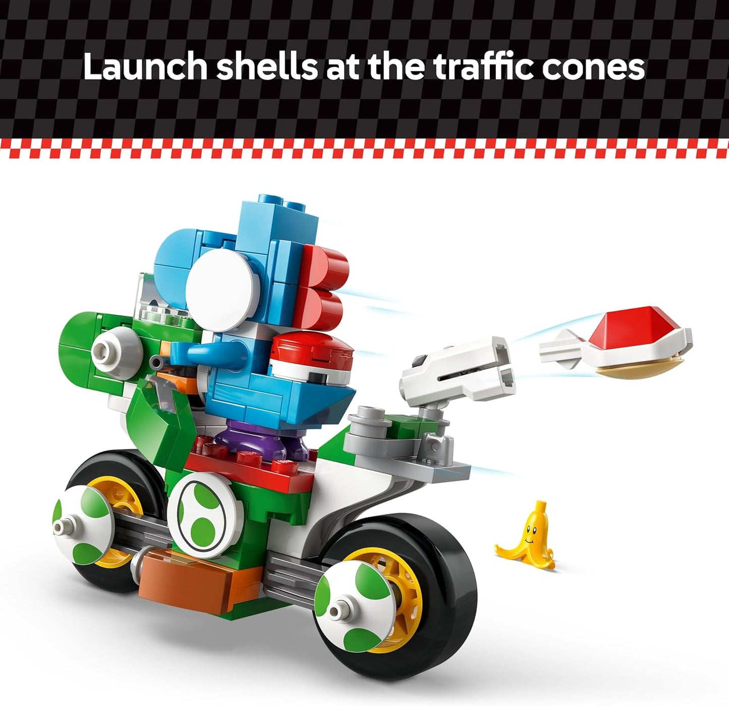 Hot LEGO Super Mario: Mario Kart Yoshi Bike - Building Toy Set for Kids, Boys and Girls, Ages 7+ - Mario Kart Toy for Fans with Blue Yoshi - Gift Idea for Birthdays - 72031
