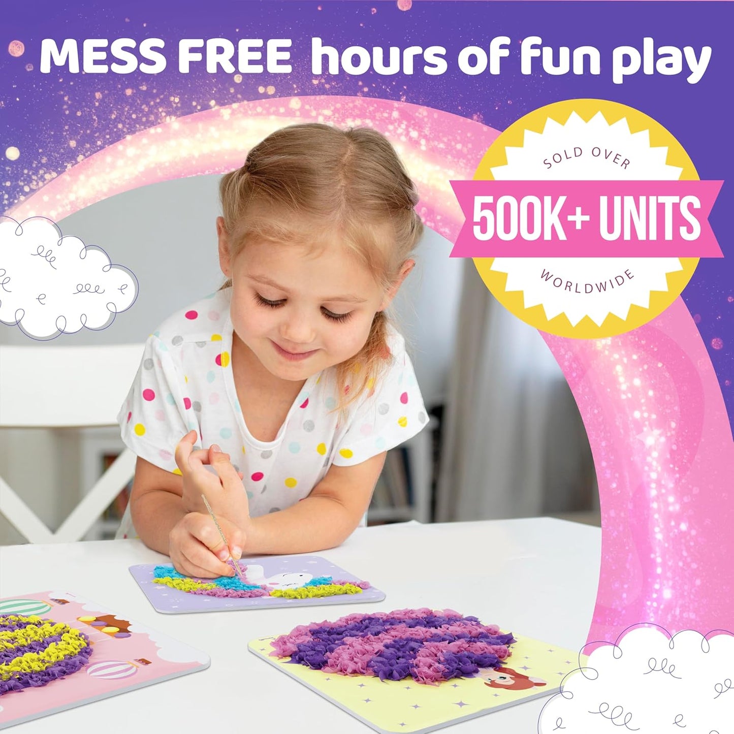Hot jackinthebox Poke Poke Art – Magical Theme, Mess-Free Fabric Art and Craft, Flower Pressing Kits, Gift for Kids, Girl Gifts, DIY Activity Boy Gift, Best Gift for Girls and Boys Ages 4 5 6 7 8