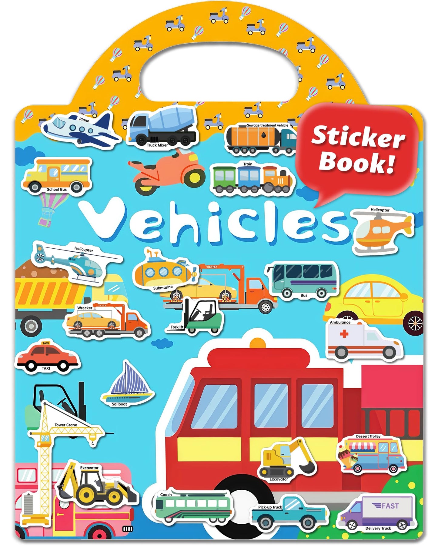 HotWalenced Reusable Sticker Book for Toddlers, Travel Stickers for Kids, Toddler Craft Activities Toys, Birthday Gifts for Boys & Girls