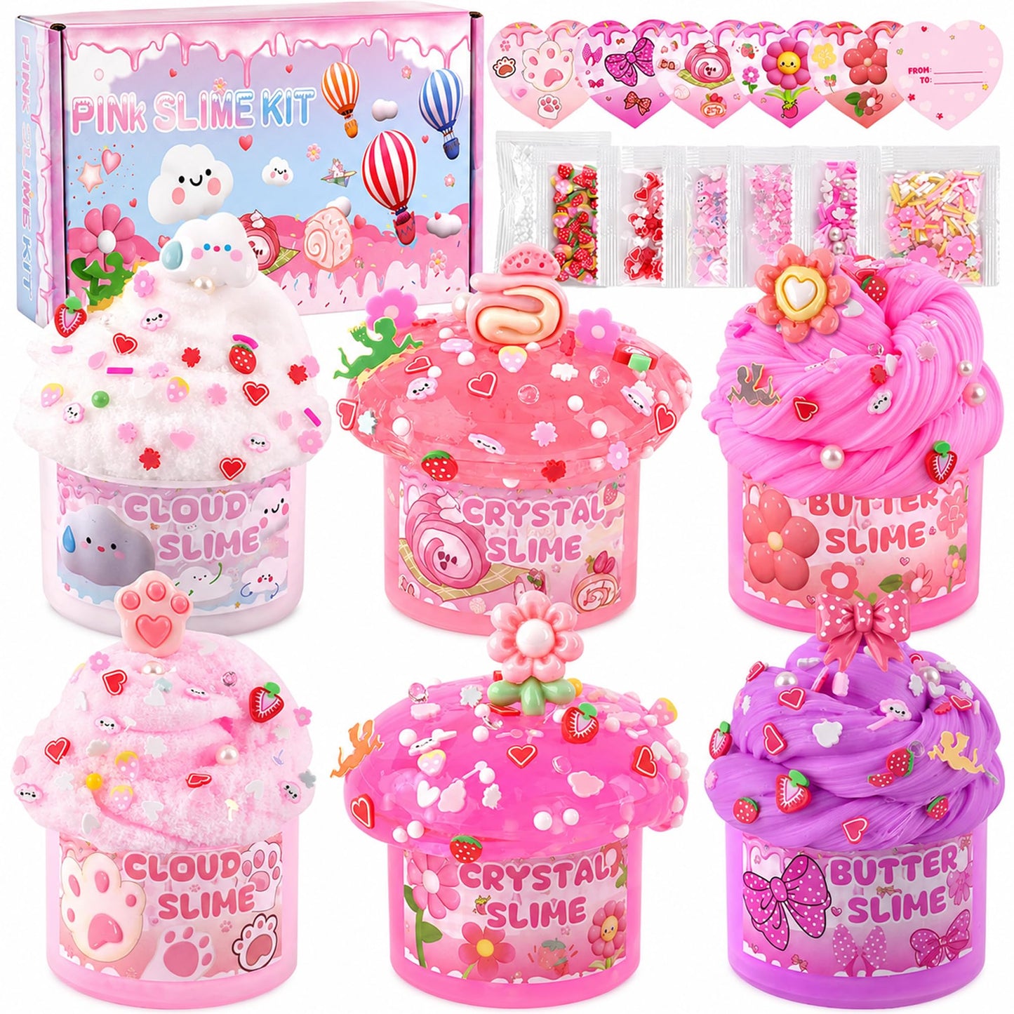 Hot6 Pack Slimes, Blue Slime Kit, Butter Cloud Slime for Boys Girls Ages 8-12,Toys for Girls and Boys, Slime Party Favors Goodie Bag Stuffers, 4 5 6 7 8 9 10 Year Old Girl Birthday Gift Cute Stuff