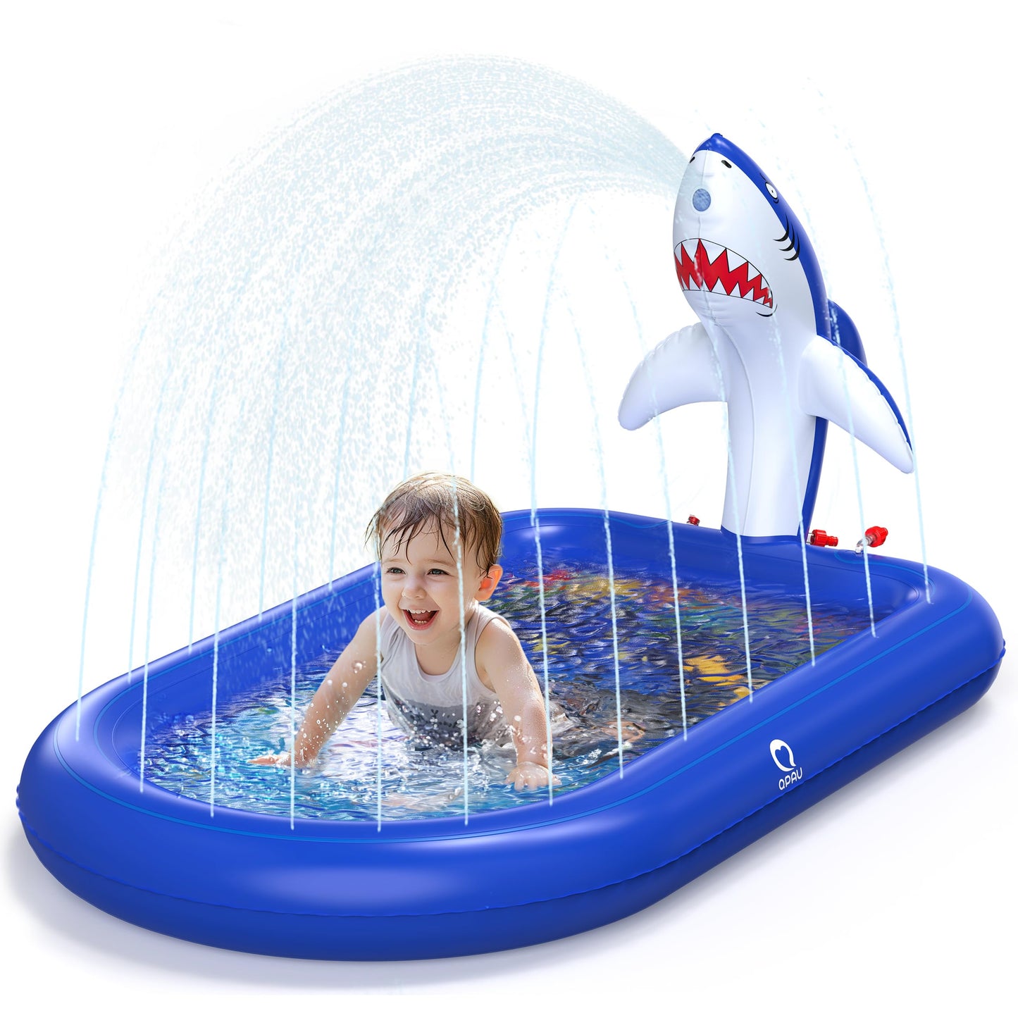 HotQPAU Splash Pads for Toddlers 1-3, Pink Elephant Toy Splash Pad for Kids, Outdoor Play Mat for Babies, Inflatable Sprinkler Pool for Birthday Girl Gifts 1 Year Old Girl