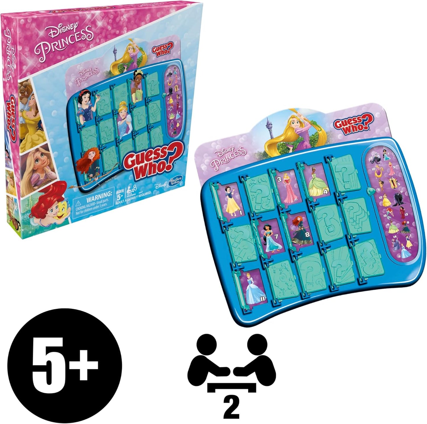 HotHasbro Gaming Guess Who? Disney Princess Edition Kids Board Game, Fun Game for Families and Kids Ages 5 and Up, Easter Gifts for Boys and Girls, Preschool Games (Amazon Exclusive)