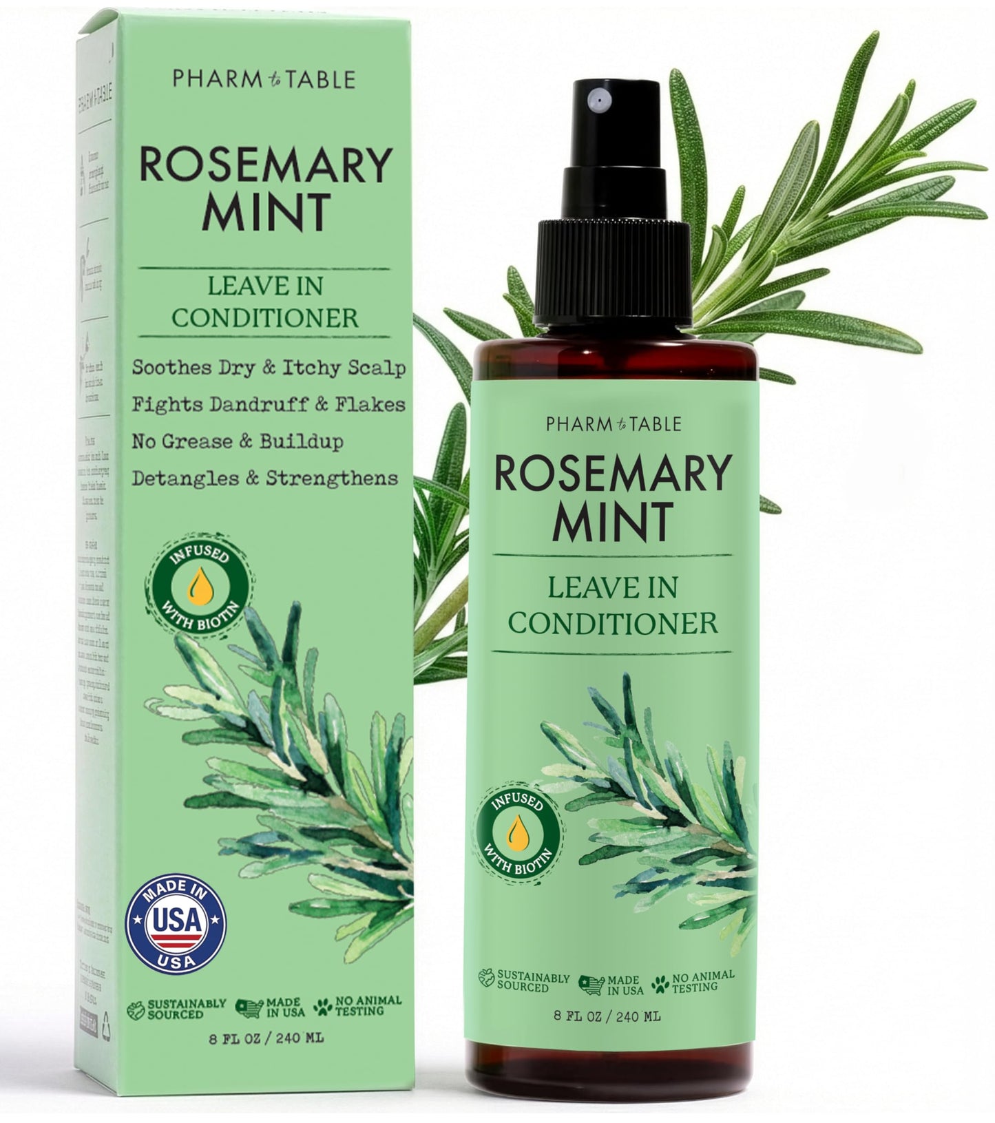 HotLeave In Conditioner Spray - Tea Tree Scalp Treatment | Anti-Dandruff and Dry & Itchy Scalp, Hydrating & Medicated Formula for Psoriasis and Scalp Care - Detangles & Nourishes Hair.