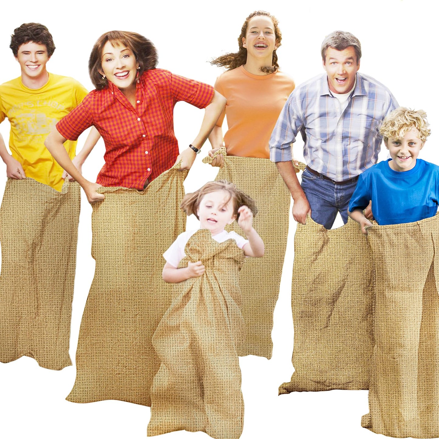 Hot CWLAKON Outdoor Games, Potato Sack Race Bags for Kids Adults, Egg Spoon Relay Race, 3 Legged Race Bands, Birthday Party, Field Day Family Reunion Carnival Outside Yard Lawn Easter Fall Festival Games