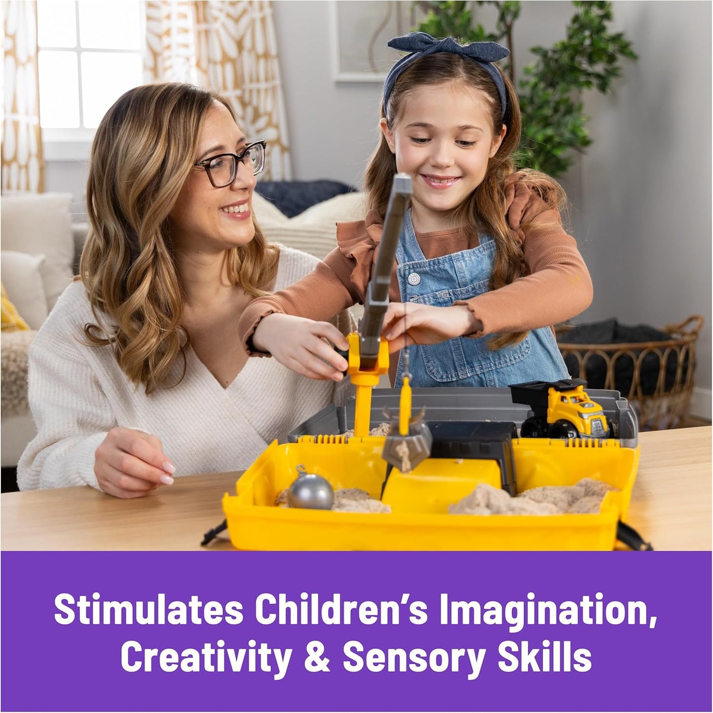 HotKinetic Sand Construction Site, Moldable Play Sand Sensory Toys, Ages 3+