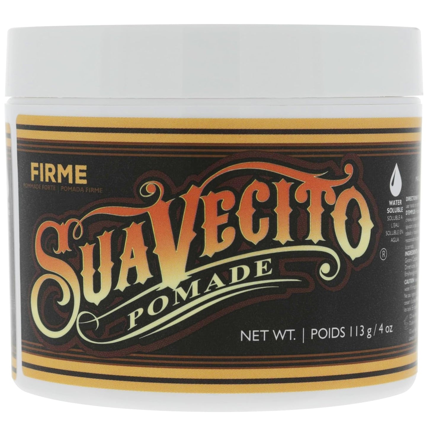 HotSuavecito Pomade Firme (Strong) Hold 4 oz, 1 Pack - Pomade For Men - Medium Shine Water Based Wax Like Flake Free Hair Gel - Easy To Wash Out - All Day Hold For All Hair Styles