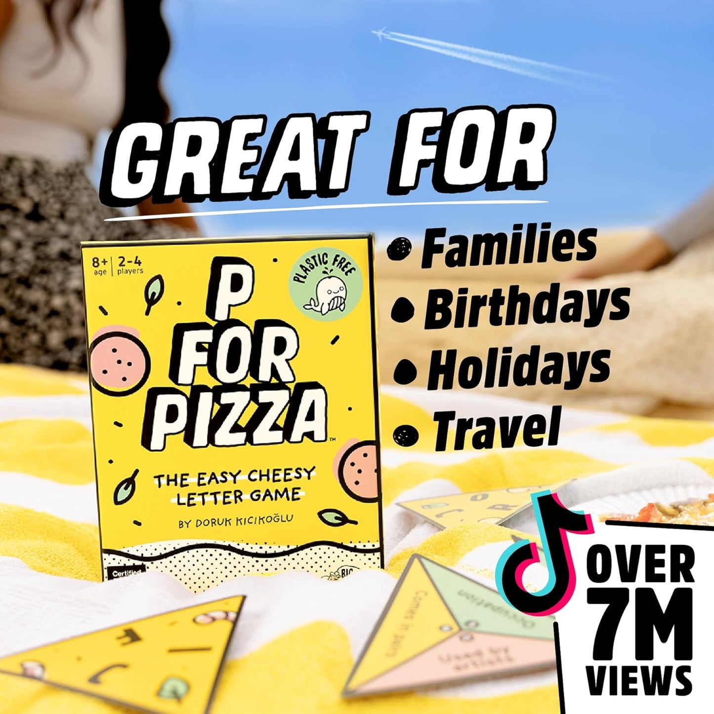 Hot Big Potato P for Pizza: Family Card Game | Great for Adults and Kids | Perfect Lightweight Travel Fun for Any Occasion | The Ultimate Travel Card Game
