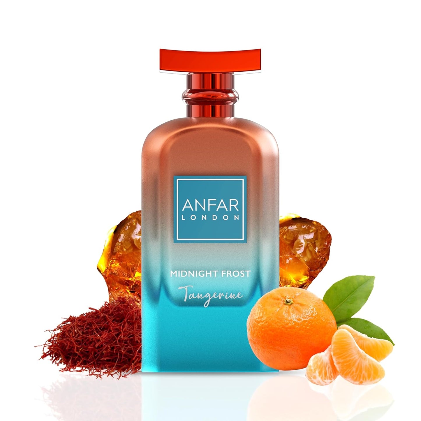 Hot ANFAR LONDON Midnight Frost Tangerine Eau de Parfum 100ml – Dubai Perfume for Men, Long Lasting Citrus Amber Musk Fragrance, Luxury Arabian Cologne