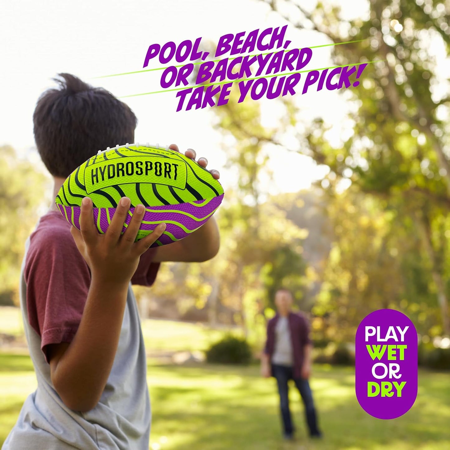 HotHydroSport Water Football for Pool, Beach, Lake - Waterproof Pool Toys for Kids Ages 8-12 - Teen Boys Gift - Swimming Balls Sports - Family, Teens Boys & Adults Fun - Outdoor Accessories