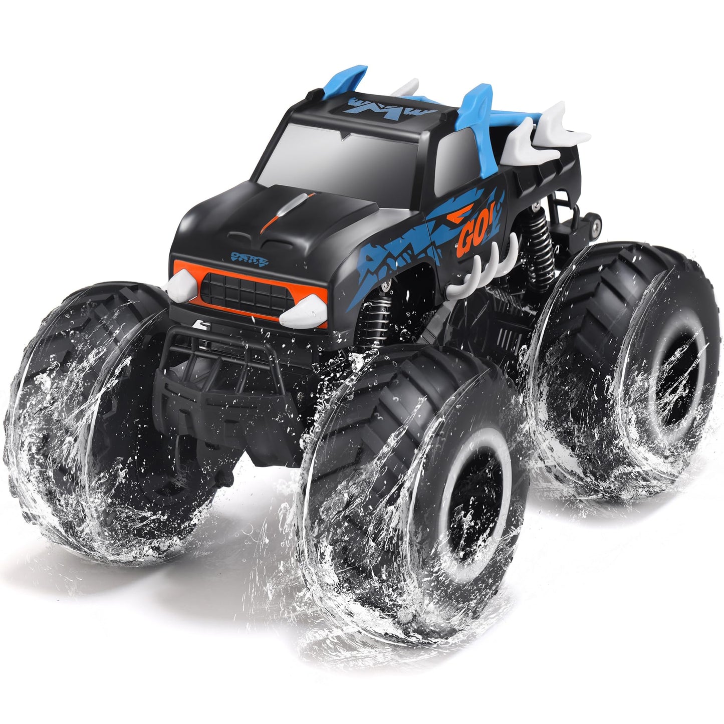 Hot Threeking 1:16 Amphibious Monster Truck All Terrain Remote Control Car Toys | Waterproof Durable 4WD Off-Road RC Crawler Cars Pick-Up Unique Toy Gifts for Boys Girls Ages 6-12