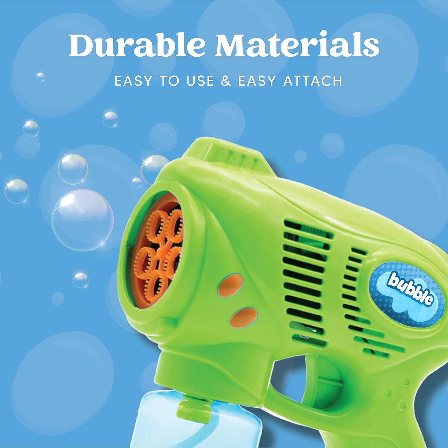 HotJOYIN 2 Kids Bubble Gun with 2 Bottles Refill Solution, Bubble Machine Gun for Toddlers Kids 4-8, Party Favors, Summer Toy, Outdoors, Easter, Birthday Gift