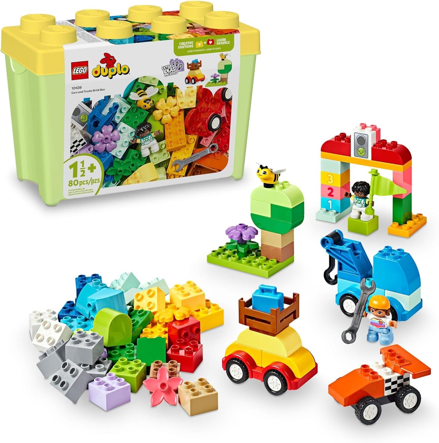 HotLEGO DUPLO Classic Cars and Trucks Brick Box Building Blocks - Learning & Educational STEM Toys for Toddlers, Ages 1.5+ Years - Develops Fine Motor Skills - Gift for Toddler Birthday - 10439